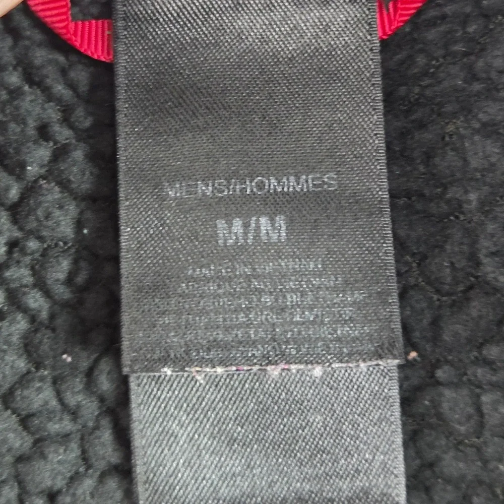 North Face Fleece Jacket Mens M Black Full Zip Sherpa Lined Outdoor Gorpcore
